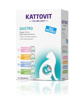 Kattovit Gastro märgtoitude assortii seedehäiretega kassidele 12 x 85 g