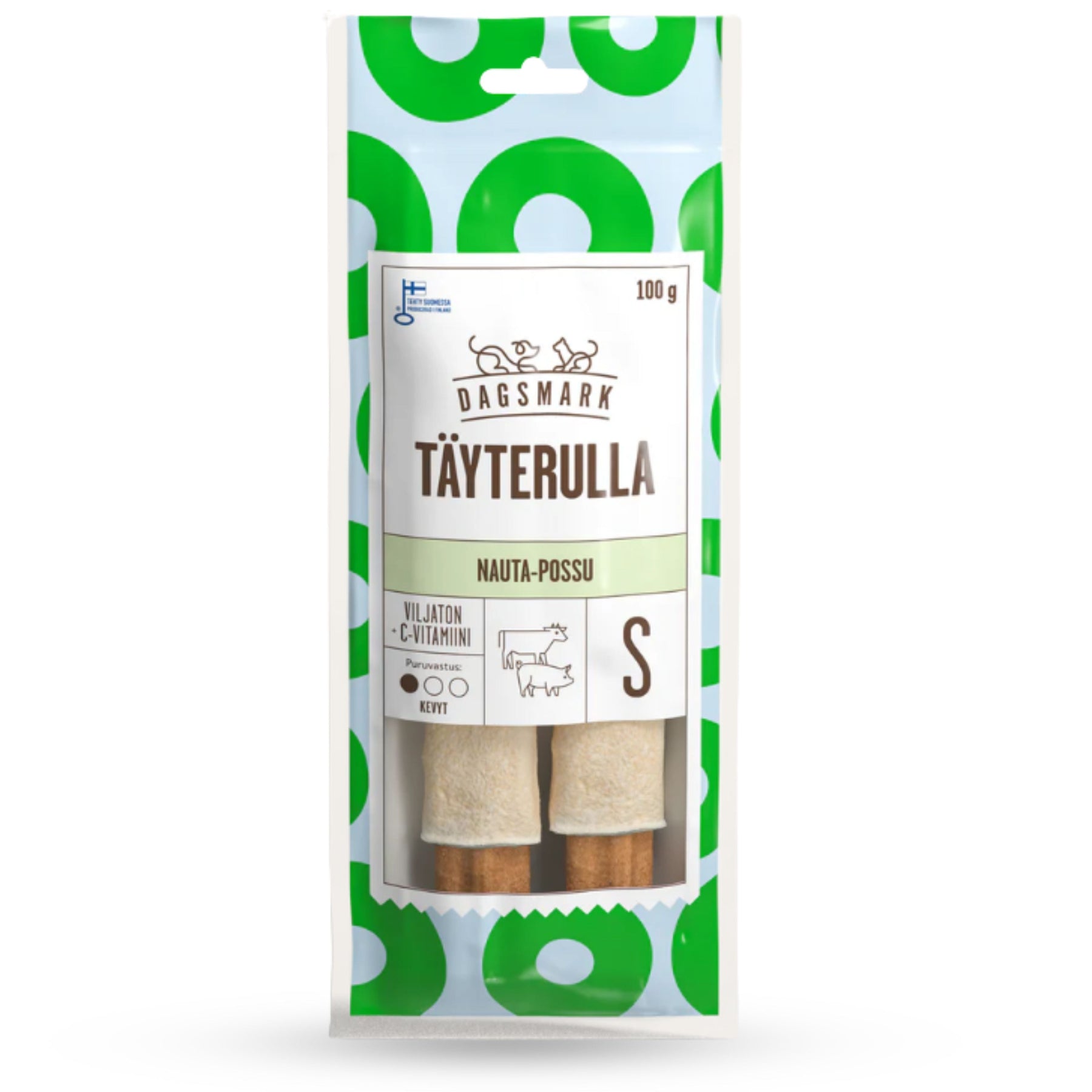 Dagsmark Fylld Tuggrulle Nöt & Gris S 100 g