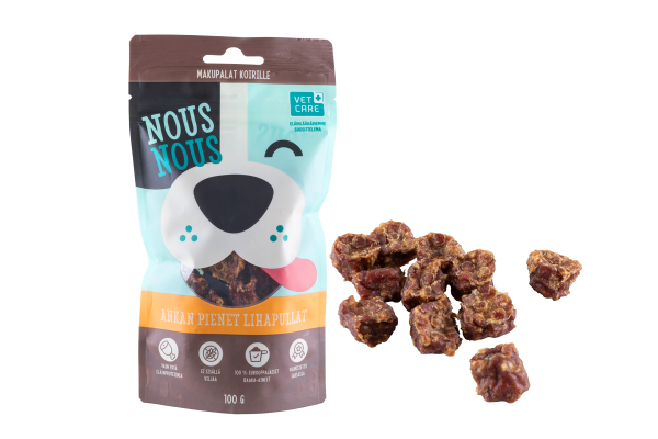 NousNous små ankköttbullar 100 g för hundar
