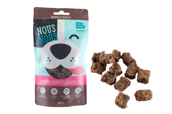 NousNous små fläskköttbullar 100 g för hundar