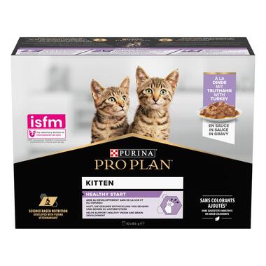 Pro Plan Cat Kitten Healthy Start Kalkon 10 x 85 g för kattungar
