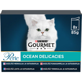 Gourmet Perle Ocean Delicacies urval 8 x 85 g för katter