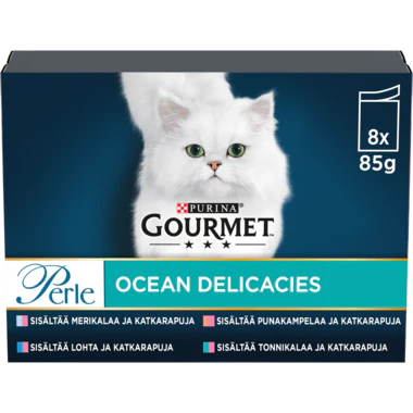 Gourmet Perle Ocean Delicacies urval 8 x 85 g för katter