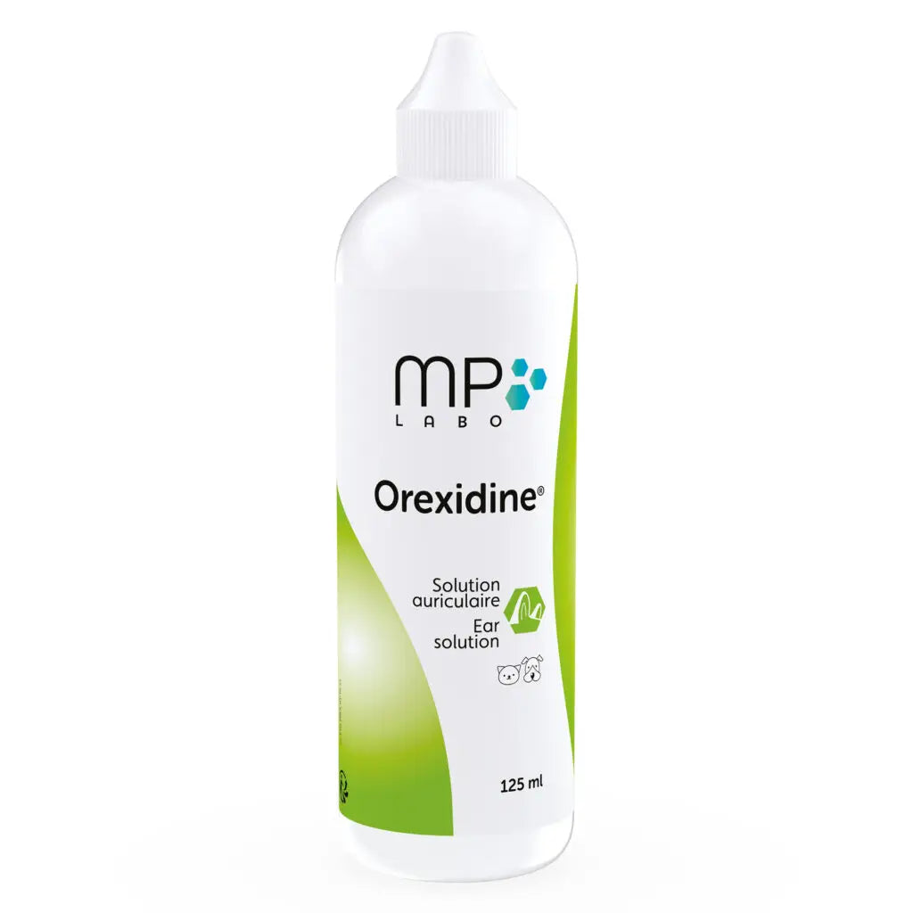 MP Labo Orexidine Ear Cleaner klooriheksidiiniga kõrvapuhastusvahend koertele ja kassidele 125 ml