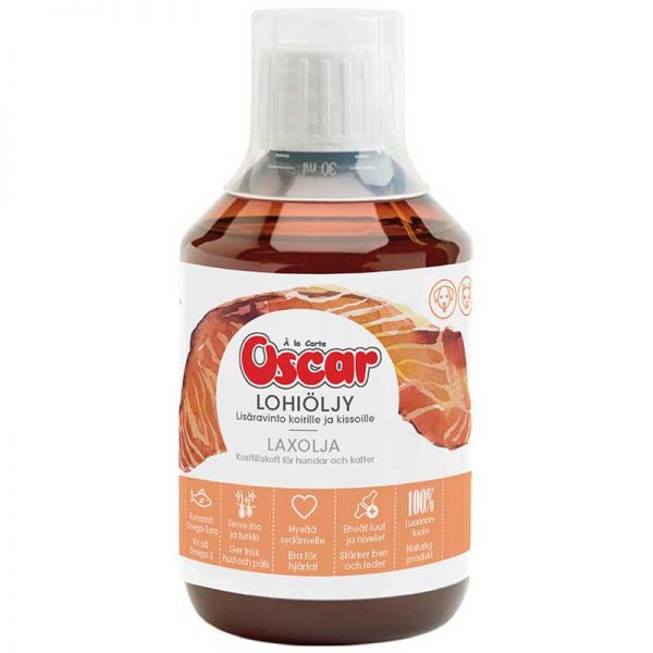 Oscar laxolja 300 ml för hundar och katter