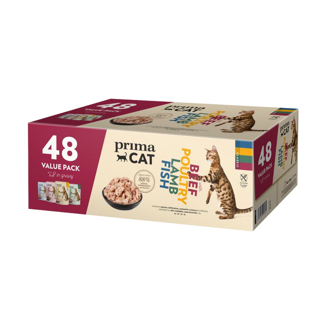 PrimaCat Classic valuepack Gravy Collection 48 x 85 g