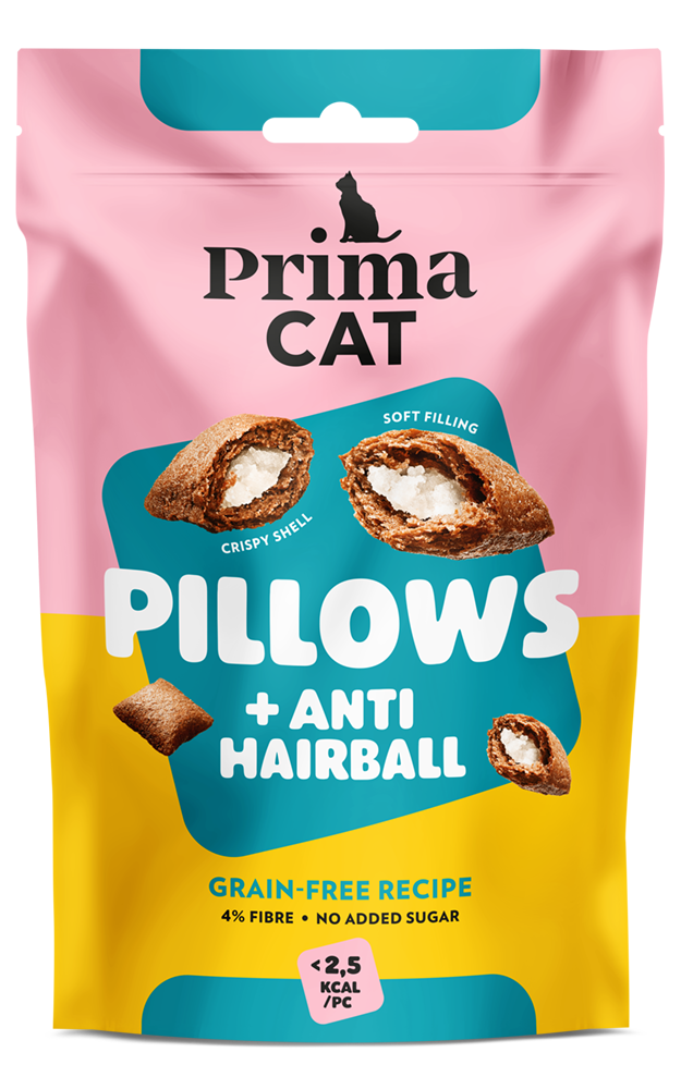 PrimaCat Pillows Anti Hairball Godis för katter 60 g