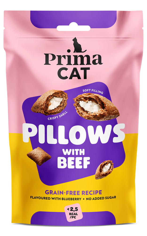PrimaCat Pillows Beef Godis för katter 60 g