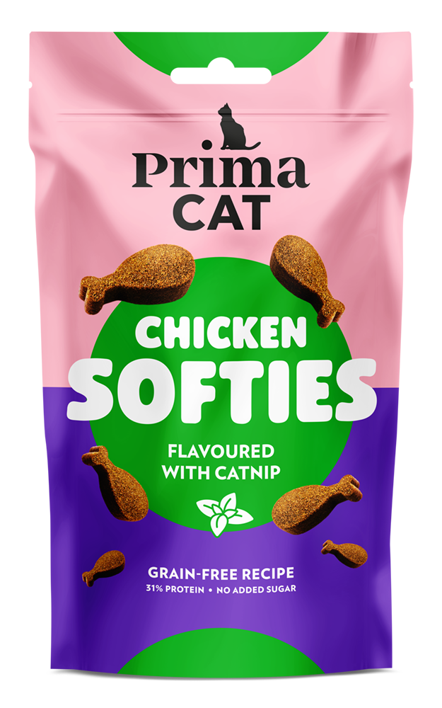 PrimaCat Softies Chicken-Catnip Godis för katter 50 g