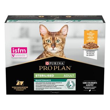 Pro Plan Cat Adult Sterilised Kyckling Maintenance 10 x 85 g för katter