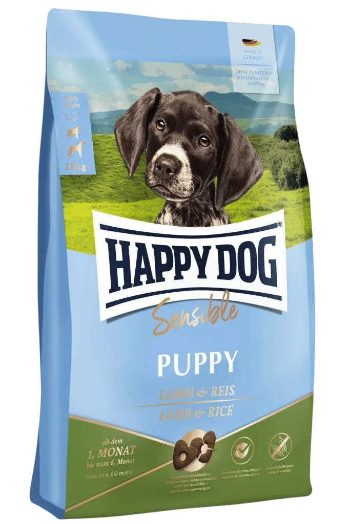 Happy Dog Sensible Puppy Lamm & Reis 10 kg för hundar