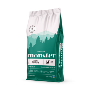 Monster Dog Grain Free Puppy All Breed Lamb-Duck 12 kg för valpar