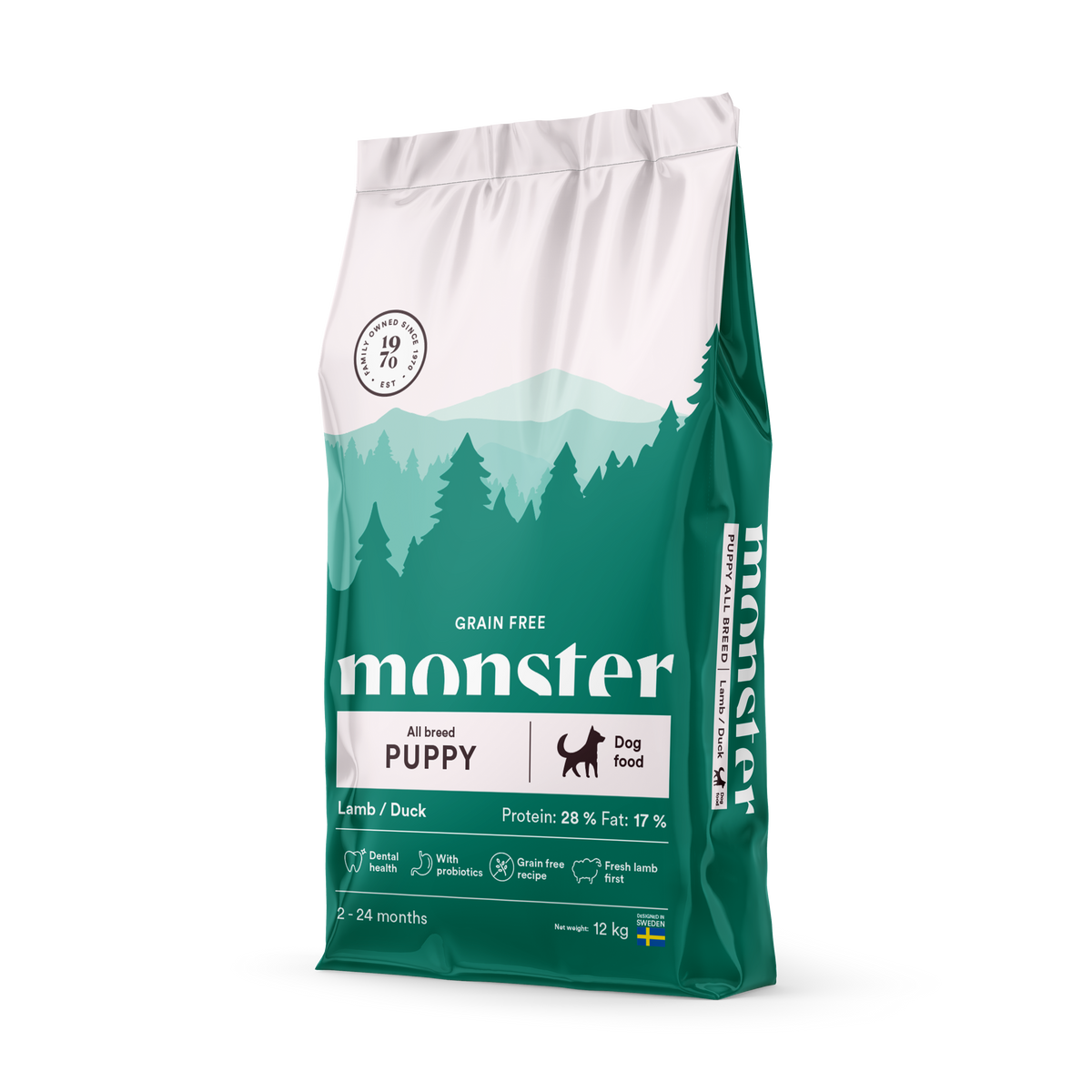 Monster Dog Grain Free Puppy All Breed Lamb-Duck 17 kg