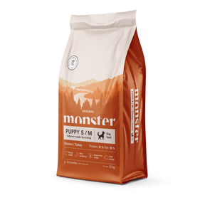 Monster Dog Original Puppy S/M Chicken-Turkey 12 kg för valpar