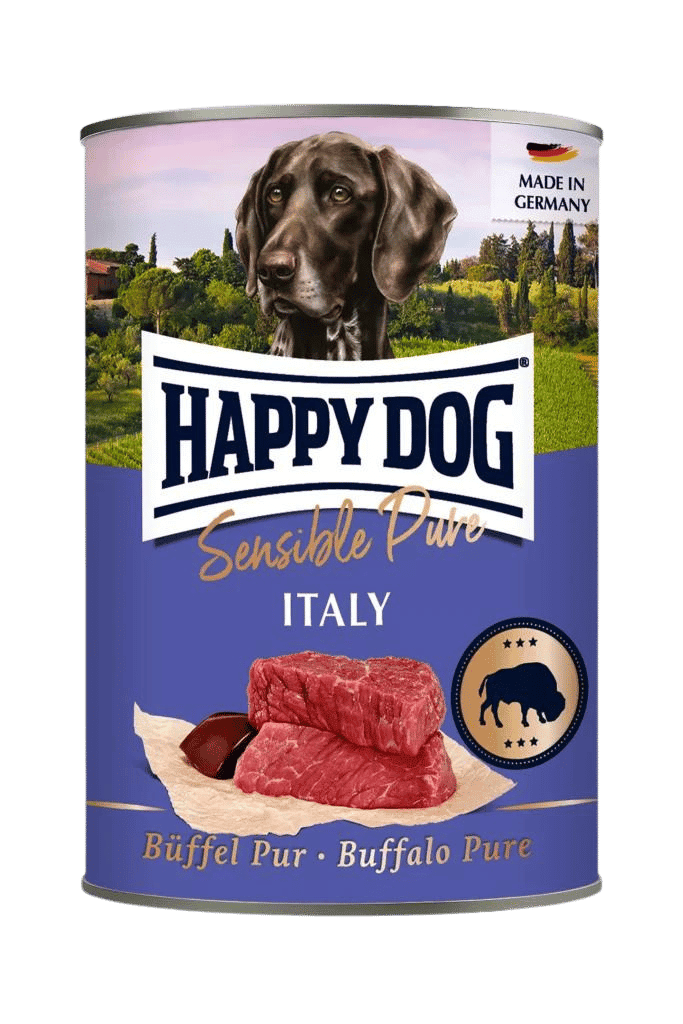 Happy Dog Pur Italy buffel 6 x 800 g för hundar