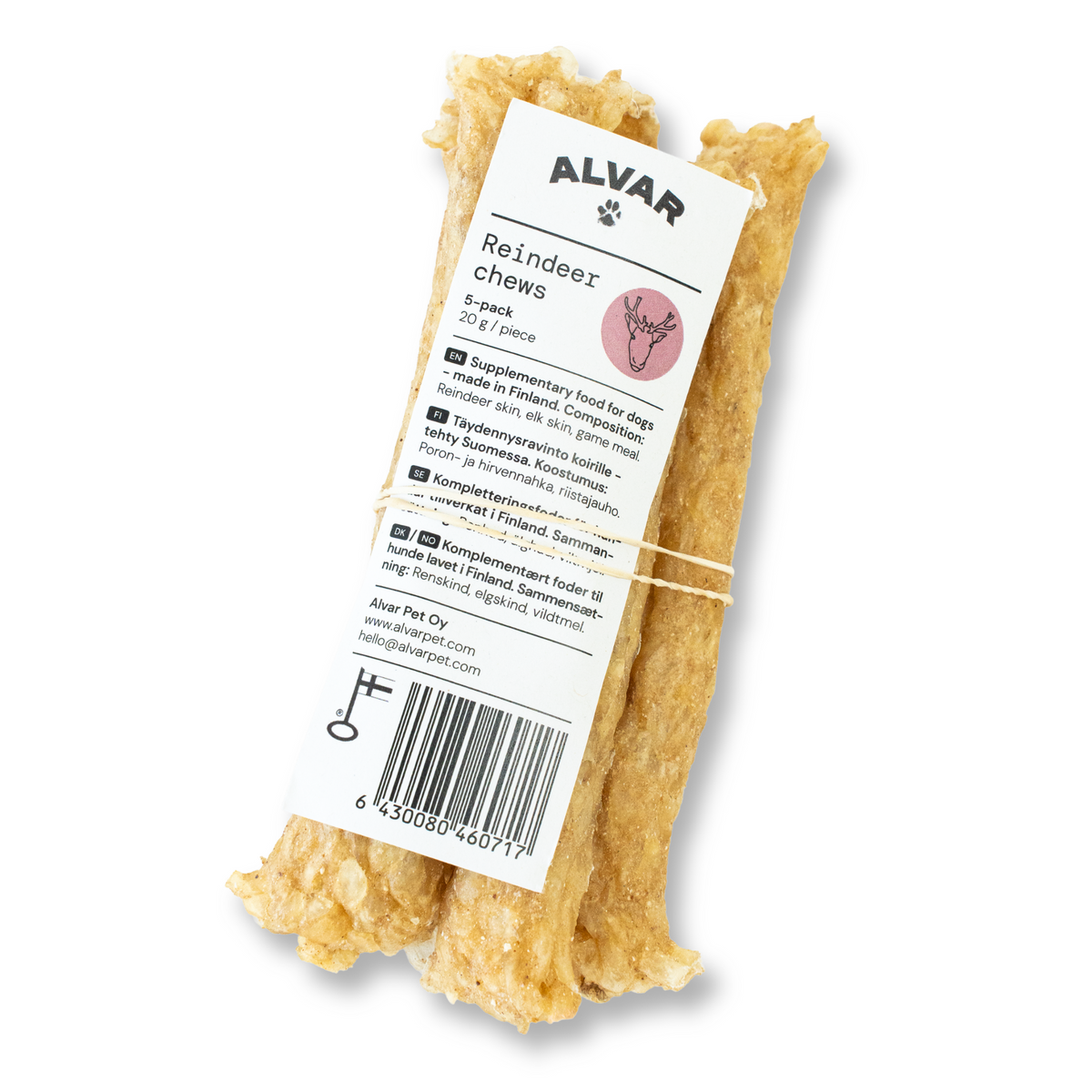 Alvar Pet Tuggben Ren 12,5 cm 5-pack