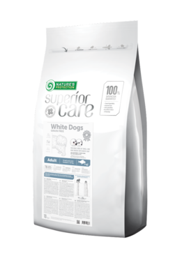 Nature’s Protection Superior Care White Dogs Adult Small & Mini kuivtoit väikest ja minitõugu koertele valge kalaga, 1,5 kg.
