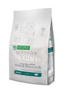 Nature's Protection Superior Care Sensitive Skin & Stomach Adult All Breeds lamm för hundar 1,5 kg