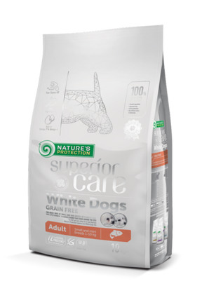 Nature’s Protection Superior Care White Dogs Adult Small & Mini kuivtoit väikest ja minitõugu koertele lõhega, 1,5 kg.