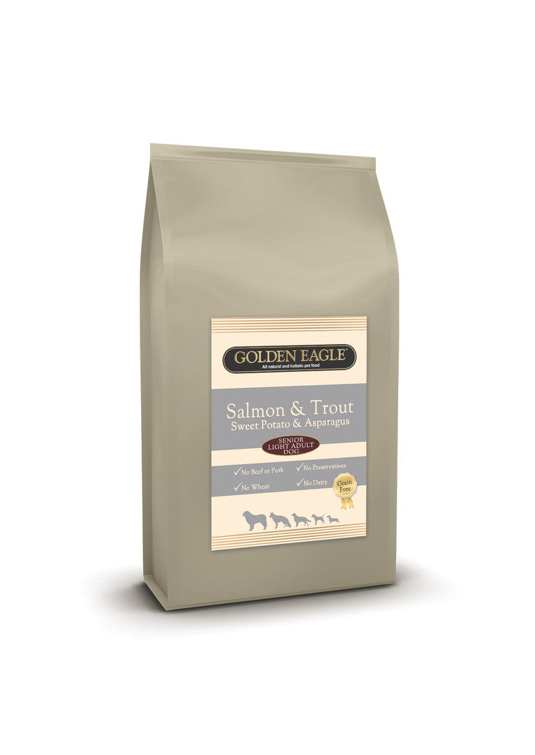 Golden Eagle Naturally Grainfree Senior Light lax & öring för hundar 10 kg