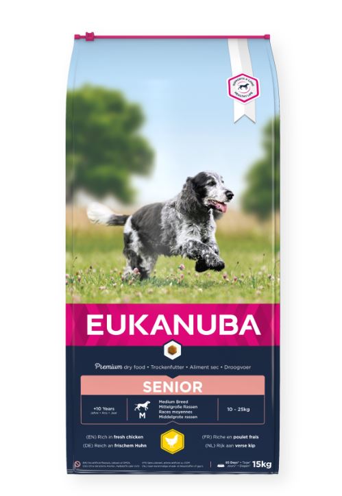 Eukanuba Canine Senior Medium 15 kg för hundar