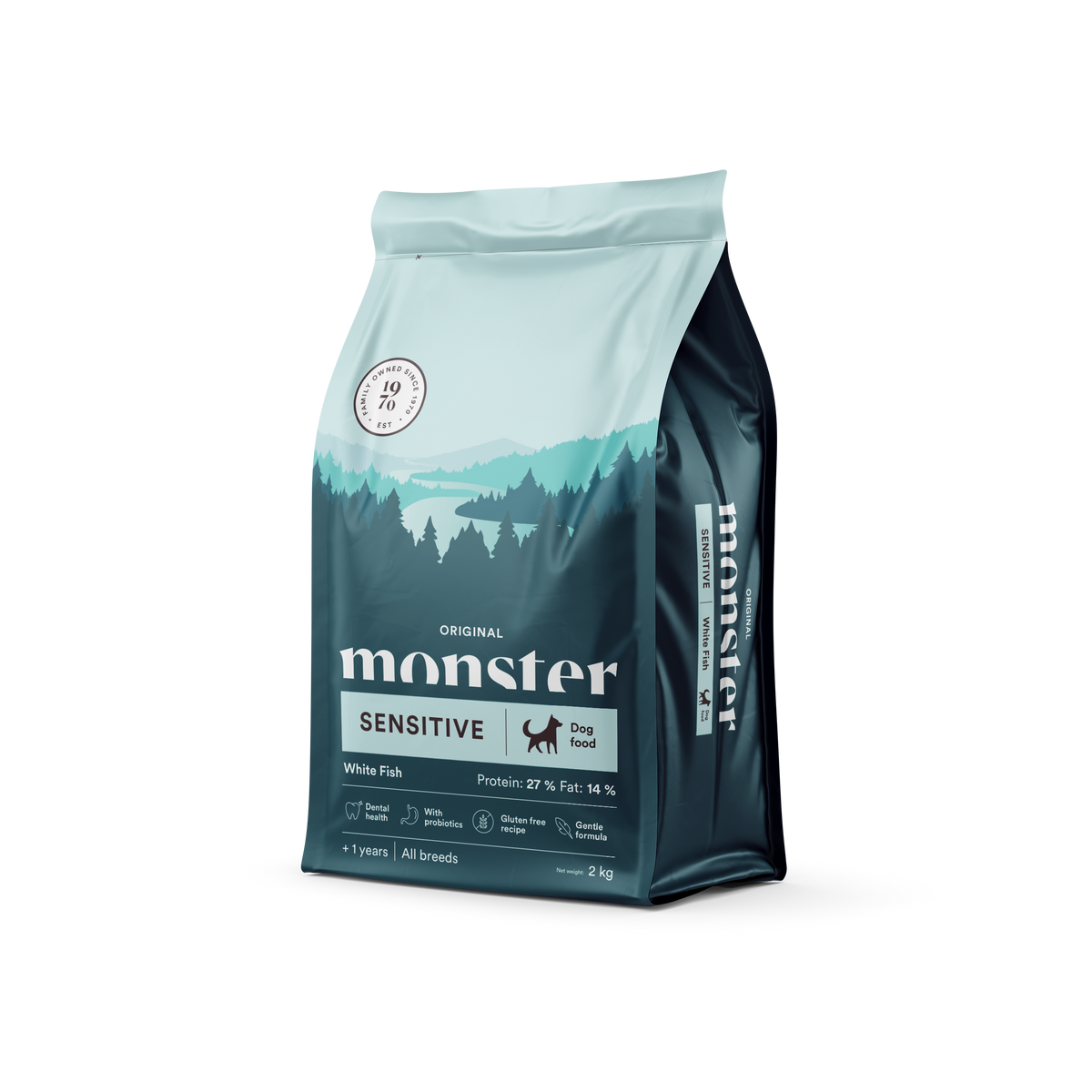 Monster Dog Original Adult Sensitive White Fish 2 kg för hundar
