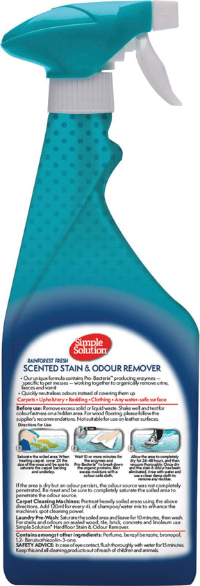 Simple Solution Extreme fläck- och luktborttagare Rain Forest 750 ml