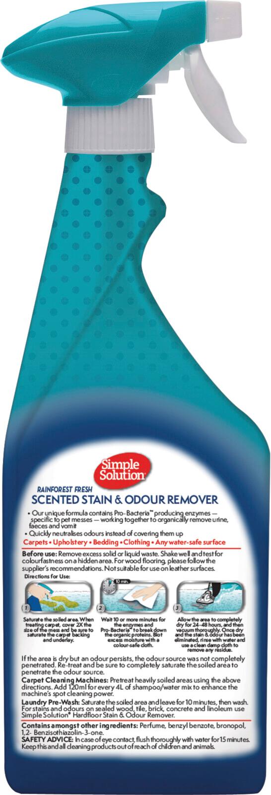 Simple Solution Extreme fläck- och luktborttagare Rain Forest 750 ml