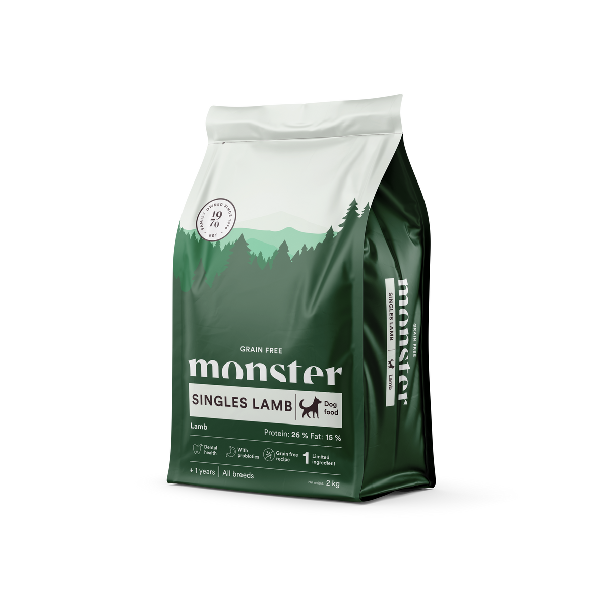 Monster Dog Grain Free Singles Lamb 2 kg för hundar