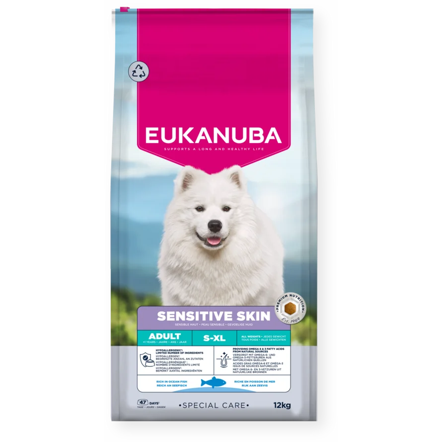 Eukanuba Special Care Sensitive Skin Adult torrfoder för hund 12 kg