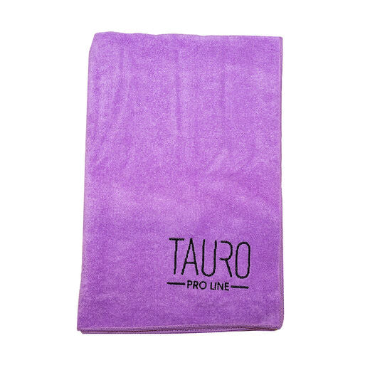 Tauro Pro Line mikrofiberhandduk 80 × 120 cm, lila för alla djur