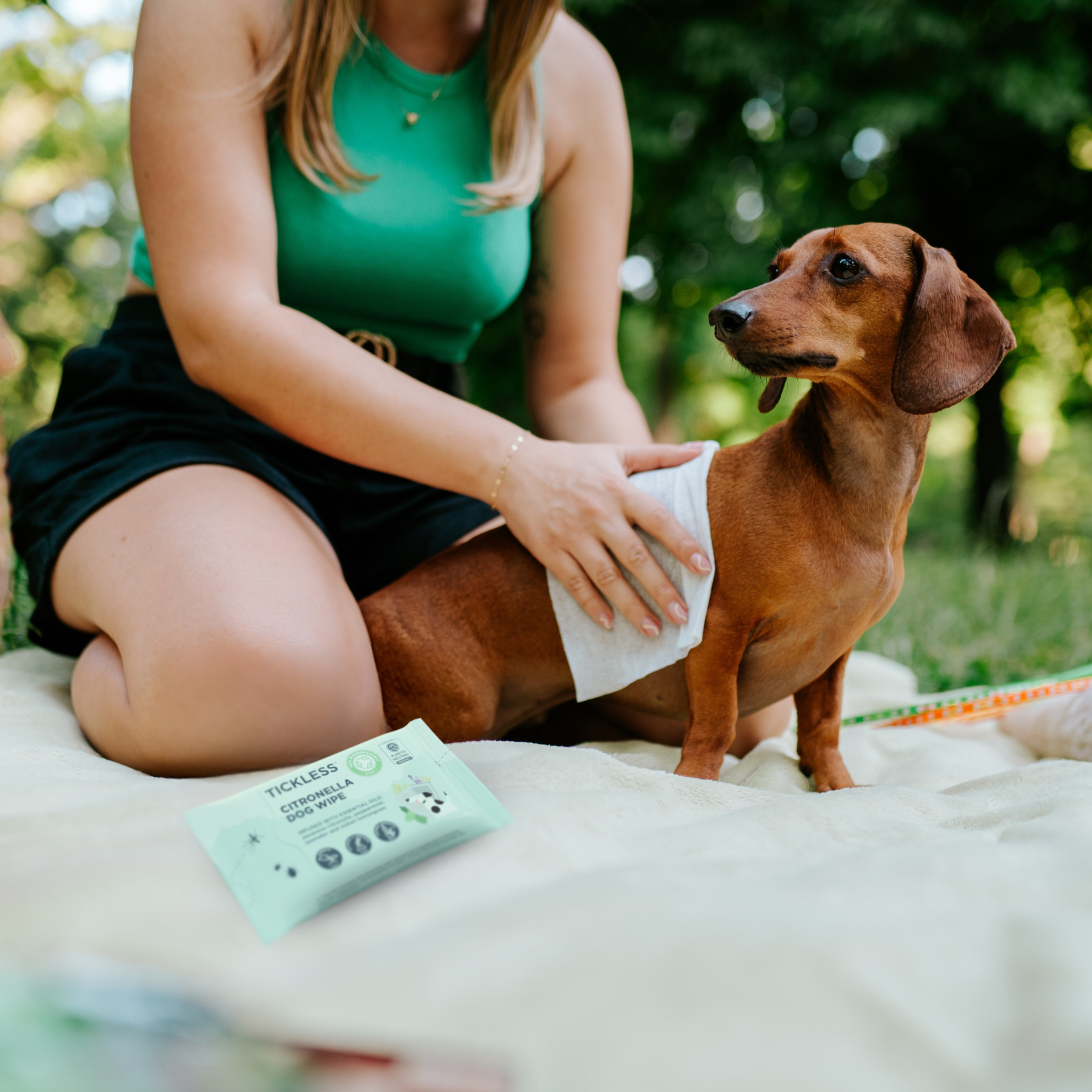 Tickless Citronella Dog Wipe 20 pcs