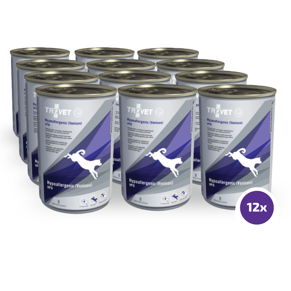 Trovet VPD Hypoallergenic Deer-Potato hüpoallergeenne märgtoit koertele 12 x 400 g MULTIPAKK