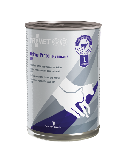 Trovet Unique Protein UPV-hjort för katter och hundar 6 x 400 g
