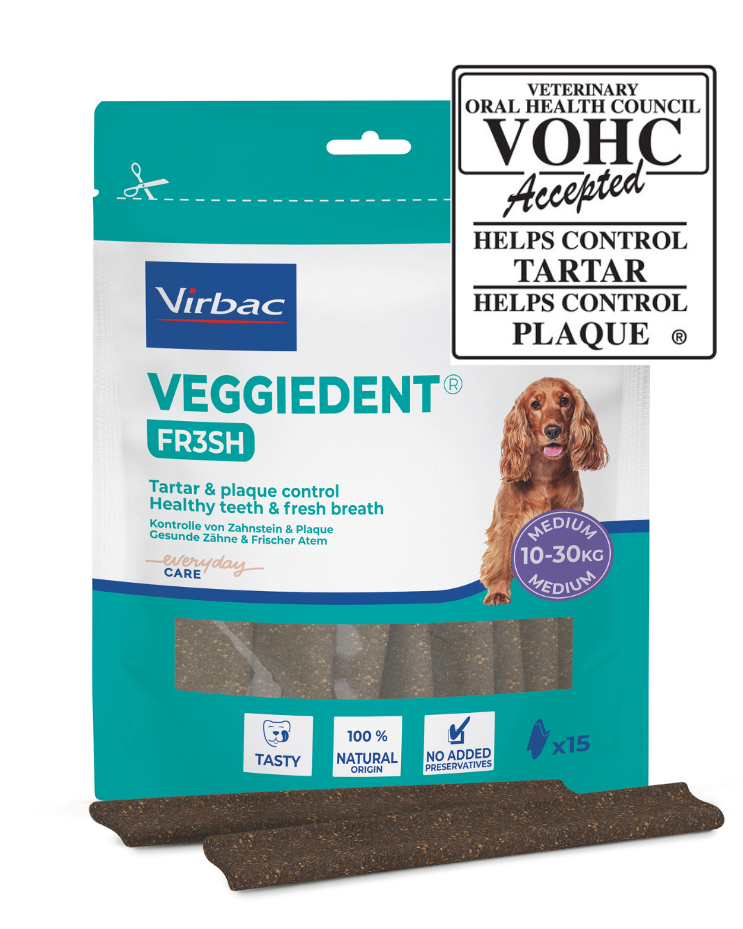 Virbac VeggieDent FR3SH® dentaltugg för hund 10-30 kg