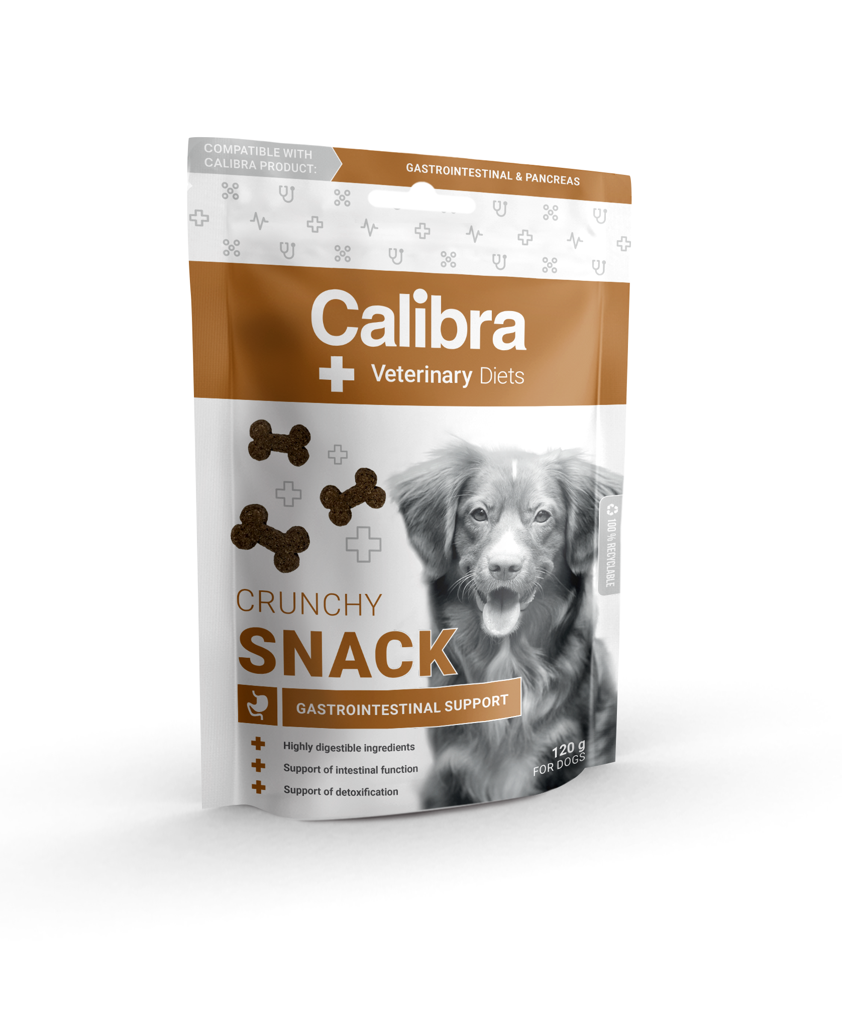 Calibra Veterinary Diet Crunchy Snack Gastrointestinal 6 x 120 g för hundar