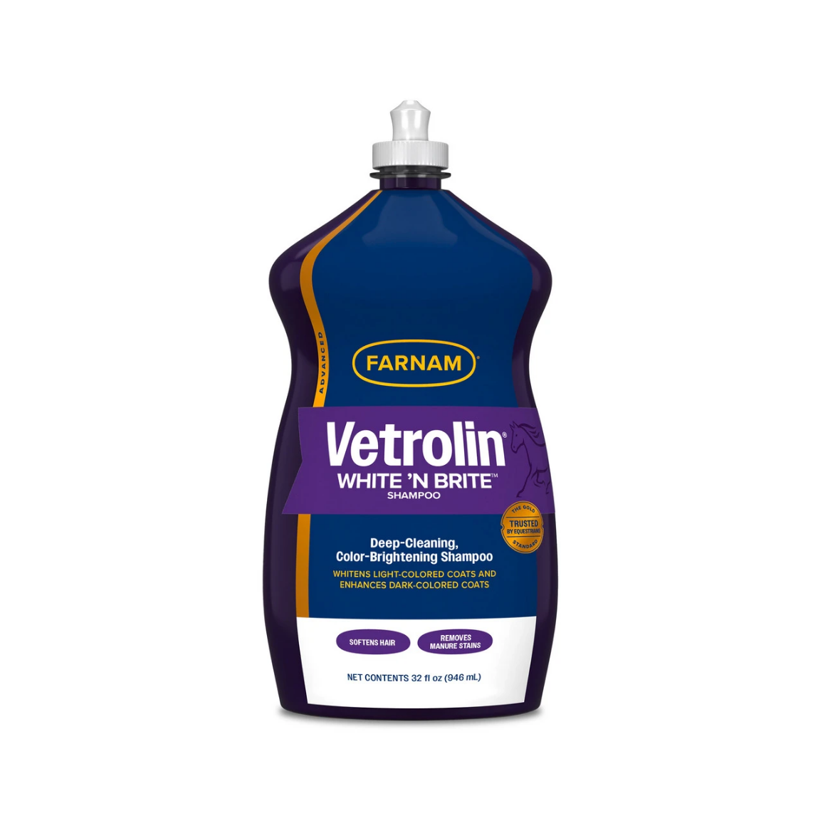Vetrolin White ’N Brite schampo 946 ml för hästar