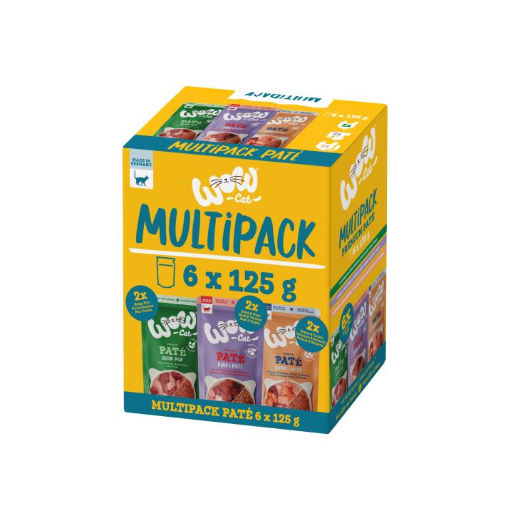 WOW Cat Adult Paté Multipack för katt 6 x 125 g