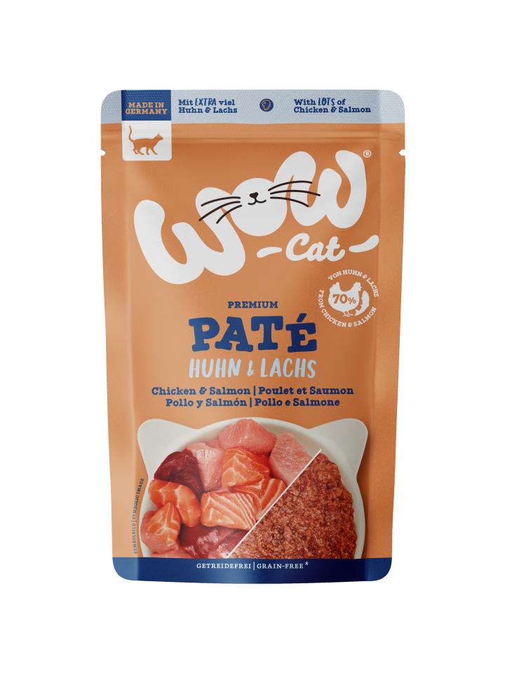 WOW Cat Adult Paté Kyckling & Lax för katt 125 g