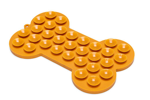Beeztees LickMat Bone slickmatta orange 18 cm för hundar