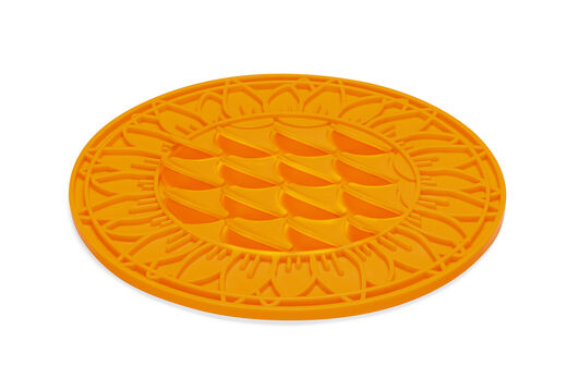 Beeztees LickMat Sunflower slickmatta orange 30 cm för hundar