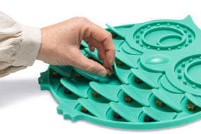 Beeztees LickMat Owl slickmatta grön 30 cm för hundar