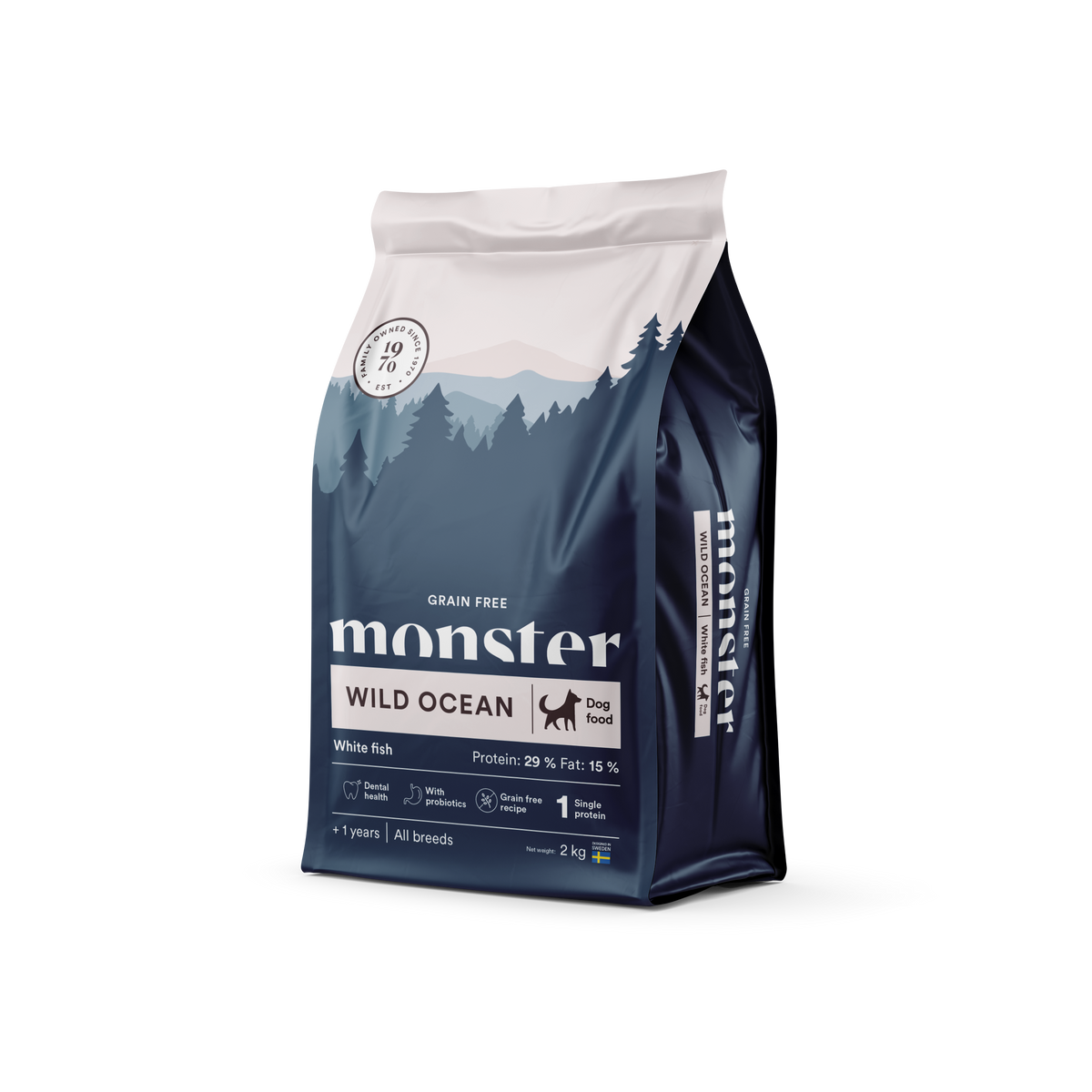 Monster Dog Grain Free Wild Ocean White Fish 2 kg för hundar