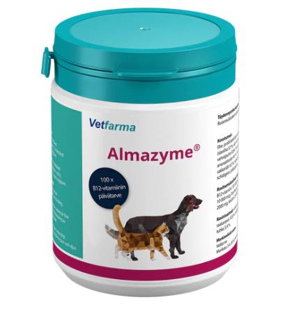 Vetfarma Almazyme för hundar och katter 120 g

