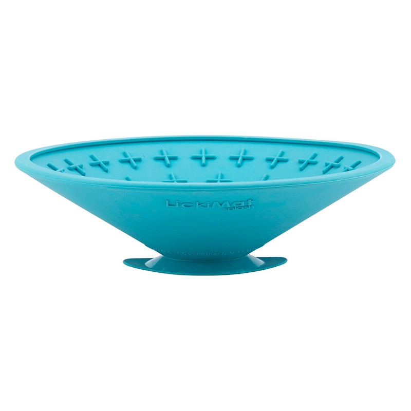 LickiMat Splash slickskål med sugpropp turkos 19 cm