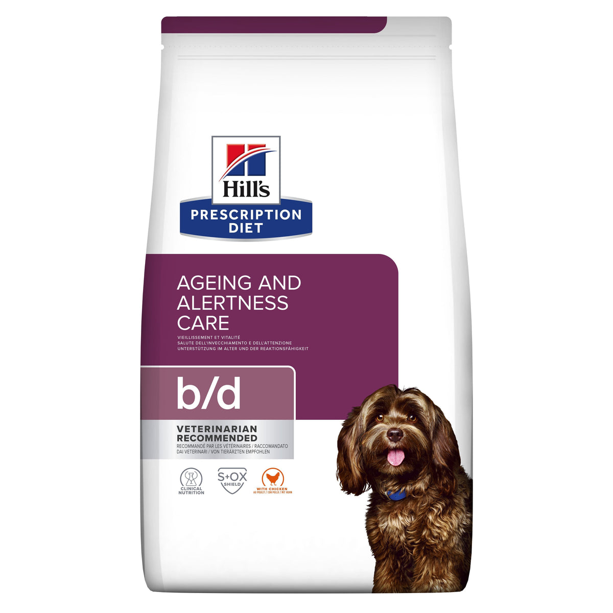 Hill's Prescription Diet b/d Ageing and Alertness Care med kyckling 12 kg för hundar