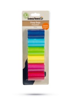 Beeztees Bajspåsar regnbågsfärger 6 x 20 st för hundar