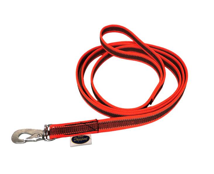 D&C Supergrip Reflect koppel med BGB-hake 2 m neonorange för hundar