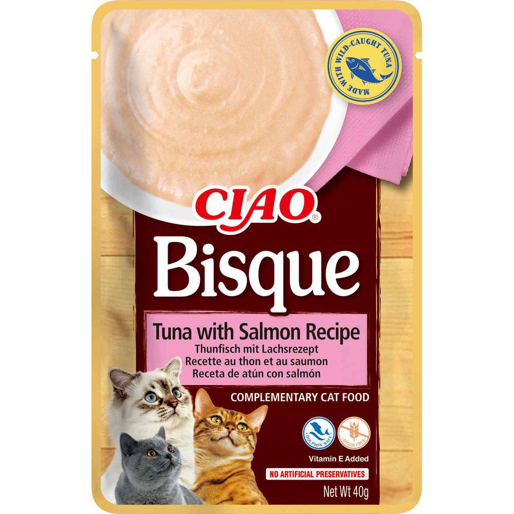 Ciao Bisque Tuna & Salmon Pouch 12 x 40 g