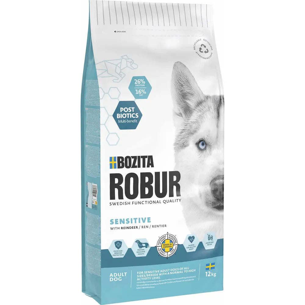 Bozita Robur Adult Sensitive Reindeer Hundmat 12 kg